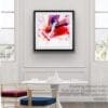 red and purple abstract floral print