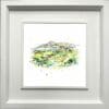 Golf 4th Hole Royal County Down Print in Deluxe White Frame