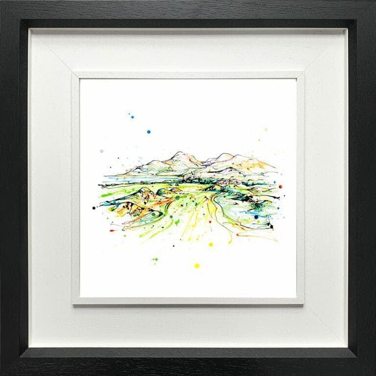 Gold 9th Hole Royal County Down Print in Deluxe Black Frame