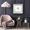 Infinity Hummingbird Paper Giclee Fine Art Print shown in Deluxe White Frame in Situ