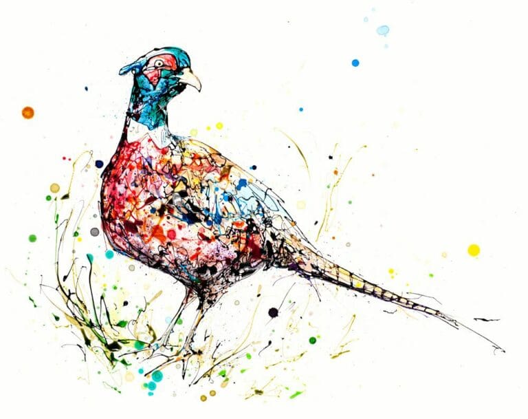 Resplendent - Pheasant Print, 45x56cm with Mount Options