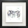 A Good Natter Cows Print shown in a Deluxe Black Frame