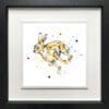 Dash running hare print by Kathryn Callaghan shown in a Deluxe Black Frame