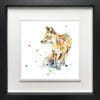 Treasure Hunt Fox Print by Kathryn Callaghan shown in a Deluxe Black Frame