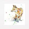 Treasure Hunt Fox Print by Kathryn Callaghan shown in a mount ready for framing