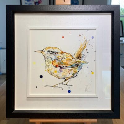 Sunrise, an original wren painting by Kathryn Callaghan