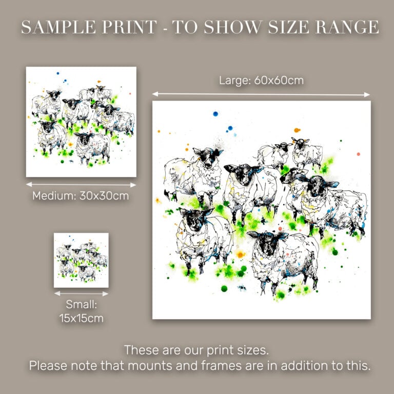Baa - Flock of Sheep Print with Size and Presentation Options - Image 12