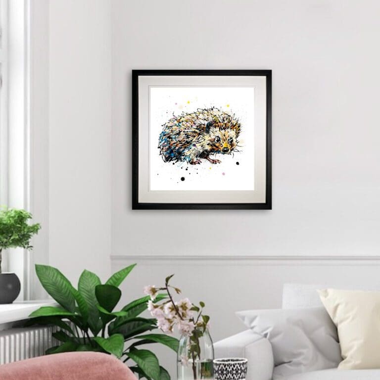 Tiny Steps, a 45cm Print by Kathryn Callaghan shown in Deluxe Black Frame in Situ