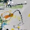 A close up showing the texture surface of an original painting of Glens of Antrim by Kathryn Callaghan.