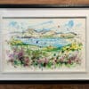 An original landscape painting by Kathryn Callaghan featuring The Mourne Mountains in Newcastle, Co. Down as viewed from Murlough National Nature Reserve.
