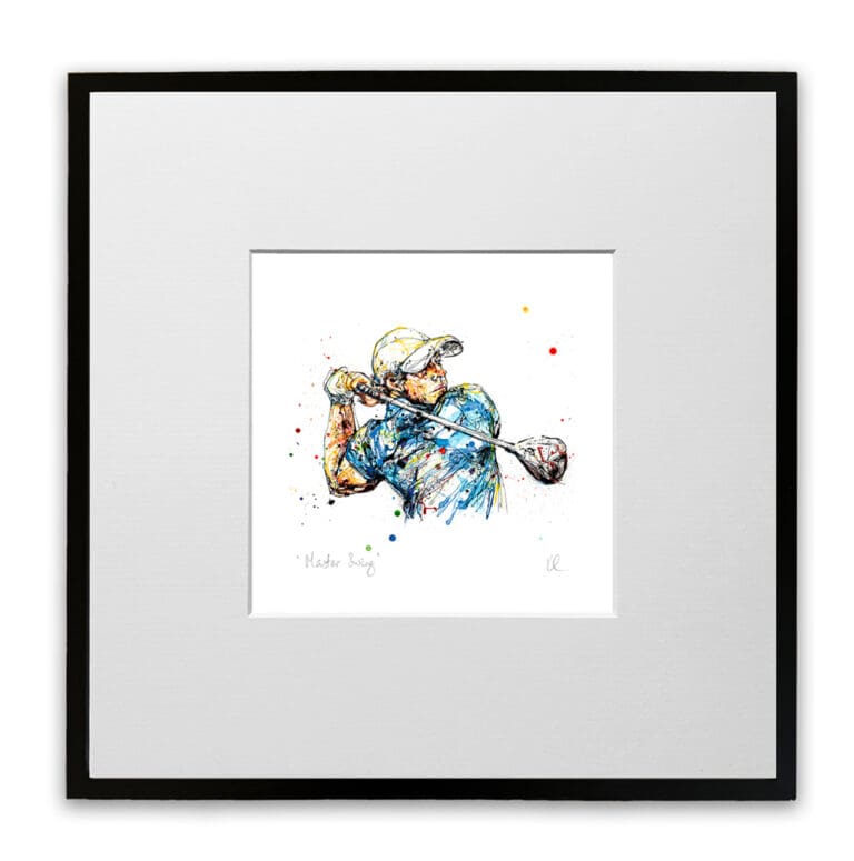 Small mounted and framed Master Swing