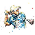 Rory McIlroy golf swing print
