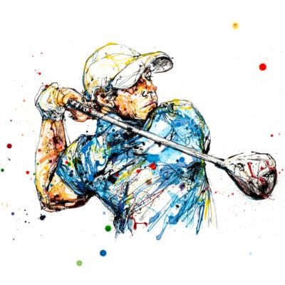 Rory McIlroy golf swing print