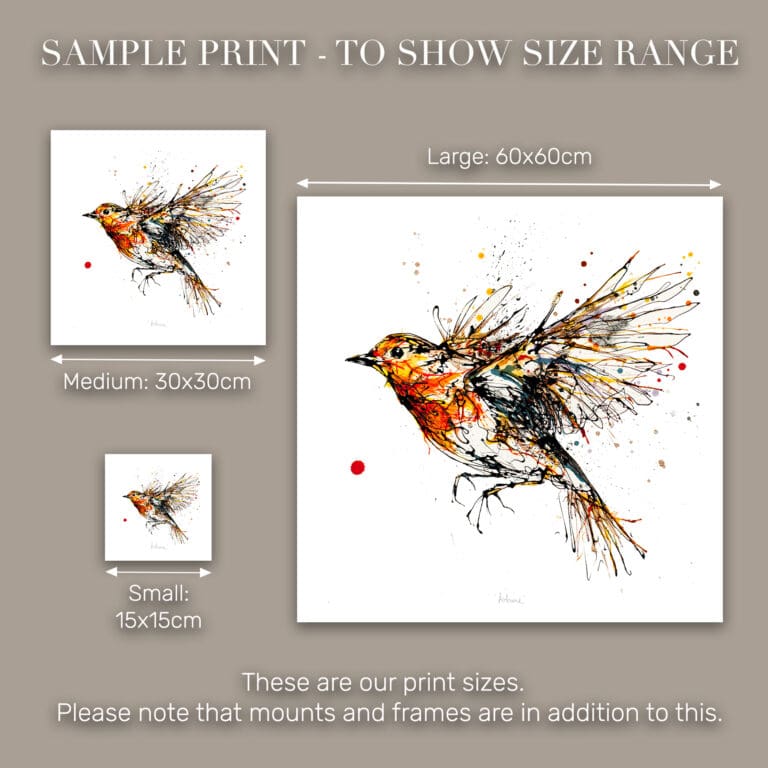 sizes of the three prints