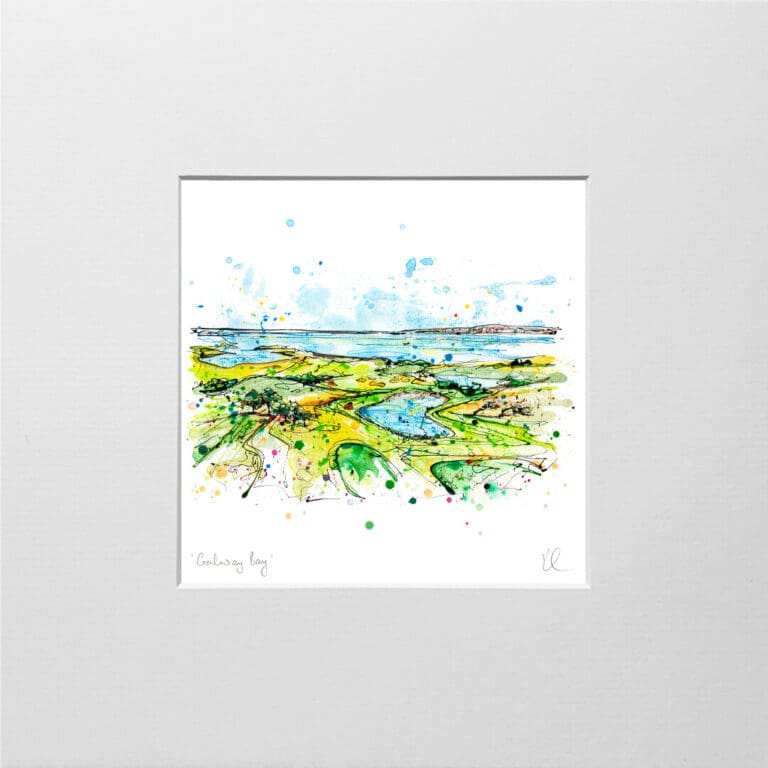 galway bay small mounted print
