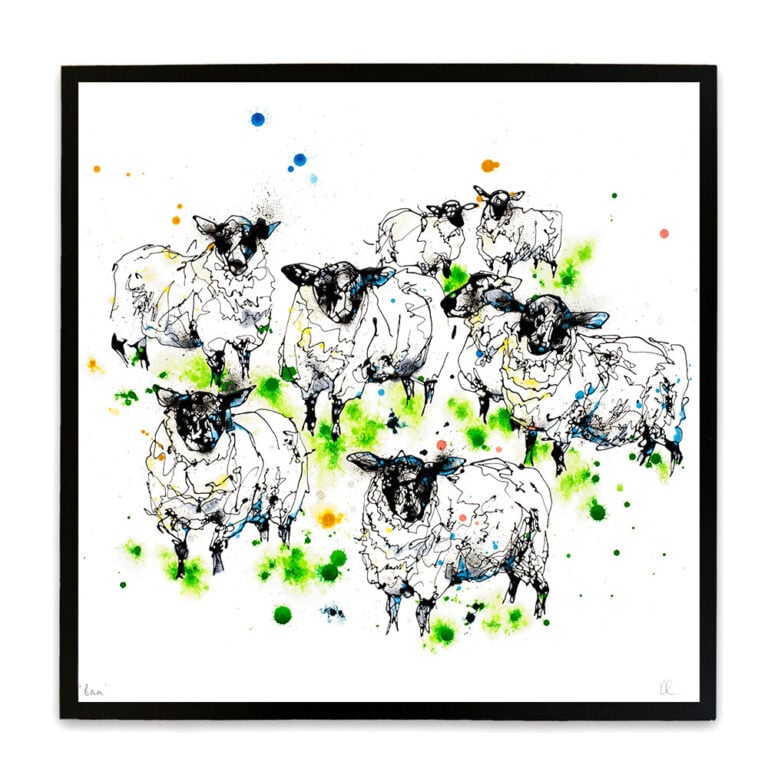 Baa - Flock of Sheep Print with Size and Presentation Options - Image 2