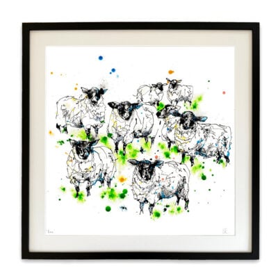 Baa - Flock of Sheep Print with Size and Presentation Options