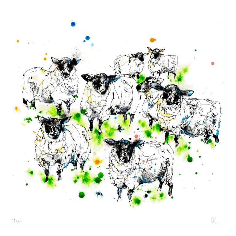 Baa - Flock of Sheep Print with Size and Presentation Options - Image 3