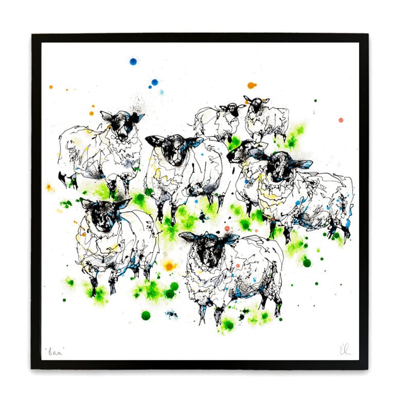 Baa - Flock of Sheep Print with Size and Presentation Options - Image 5