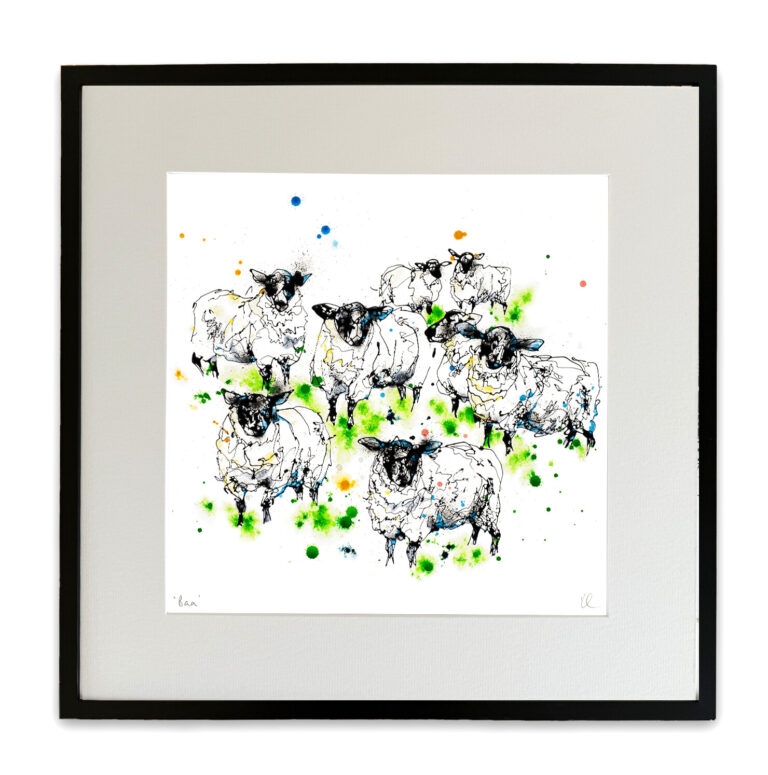 Baa - Flock of Sheep Print with Size and Presentation Options - Image 4