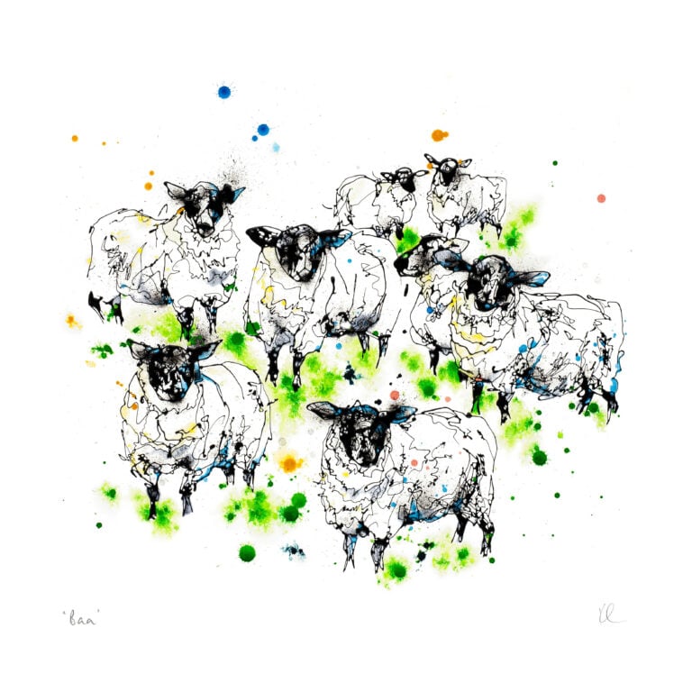 Baa - Flock of Sheep Print with Size and Presentation Options - Image 8