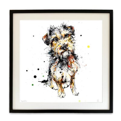 Expectation - Border Terrier Dog Print