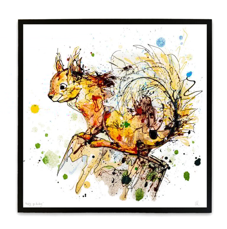 Happy Go Lucky - Red Squirrel Print - Image 2