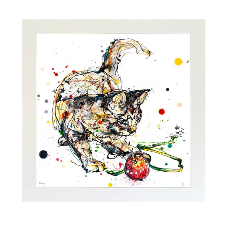 Merry - Christmas Cat Print - Image 3