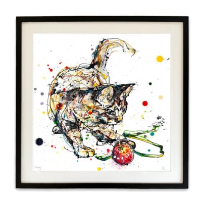 Merry - Christmas Cat Print