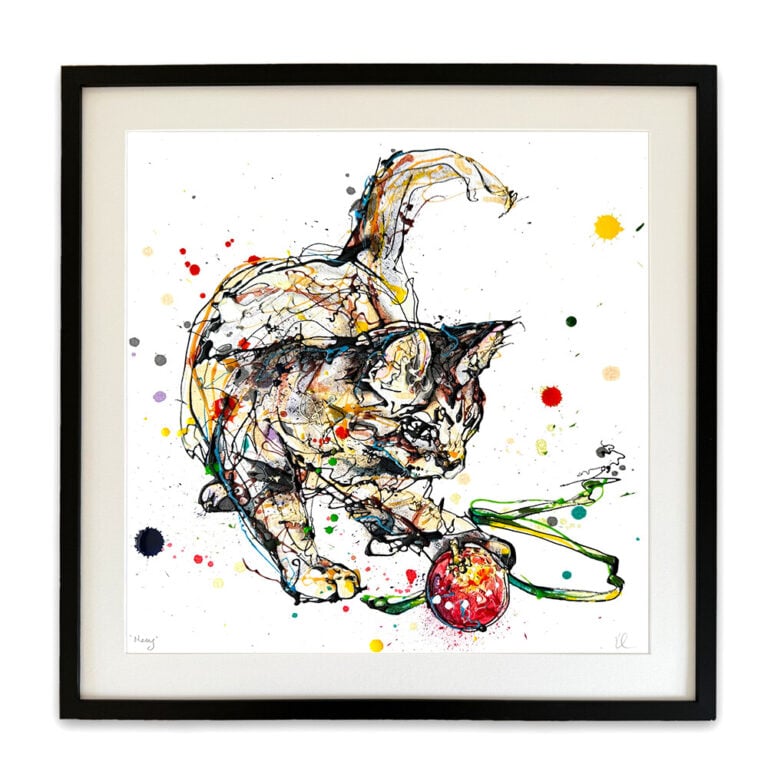 Merry - Christmas Cat Print