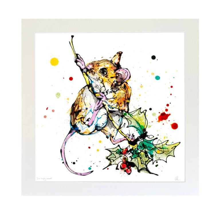Just Hanging Around - Harvest Mouse Print - Image 3