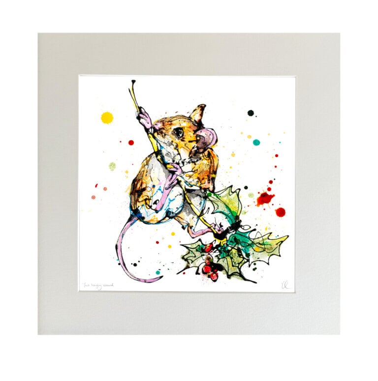Just Hanging Around - Harvest Mouse Print - Image 6