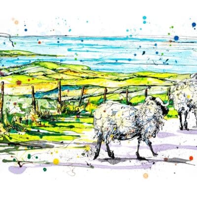The Slow Road Home - Sheep Print