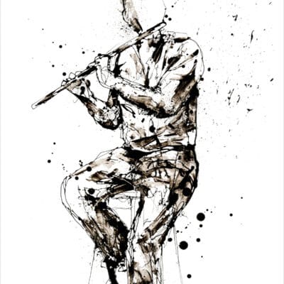 A Line Of Air - Flute Print