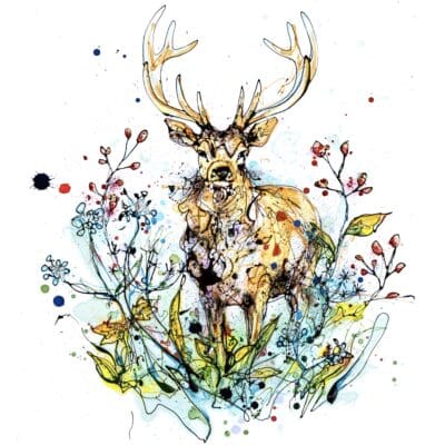 The Winter Stag - Stag Print