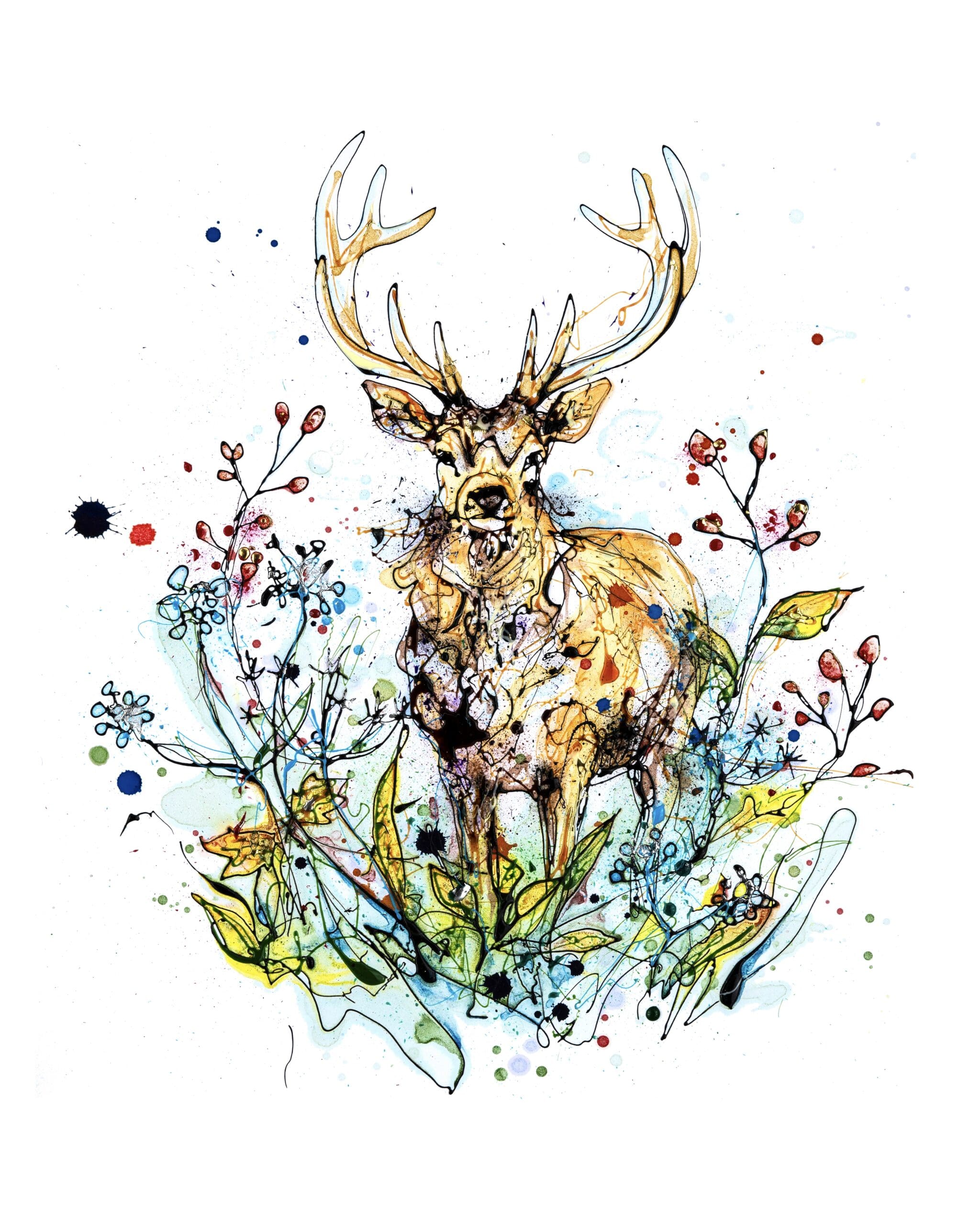 The Winter Stag - Stag Print