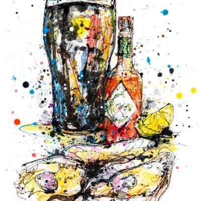 Perfectly Paired - Guinness And Oysters Print