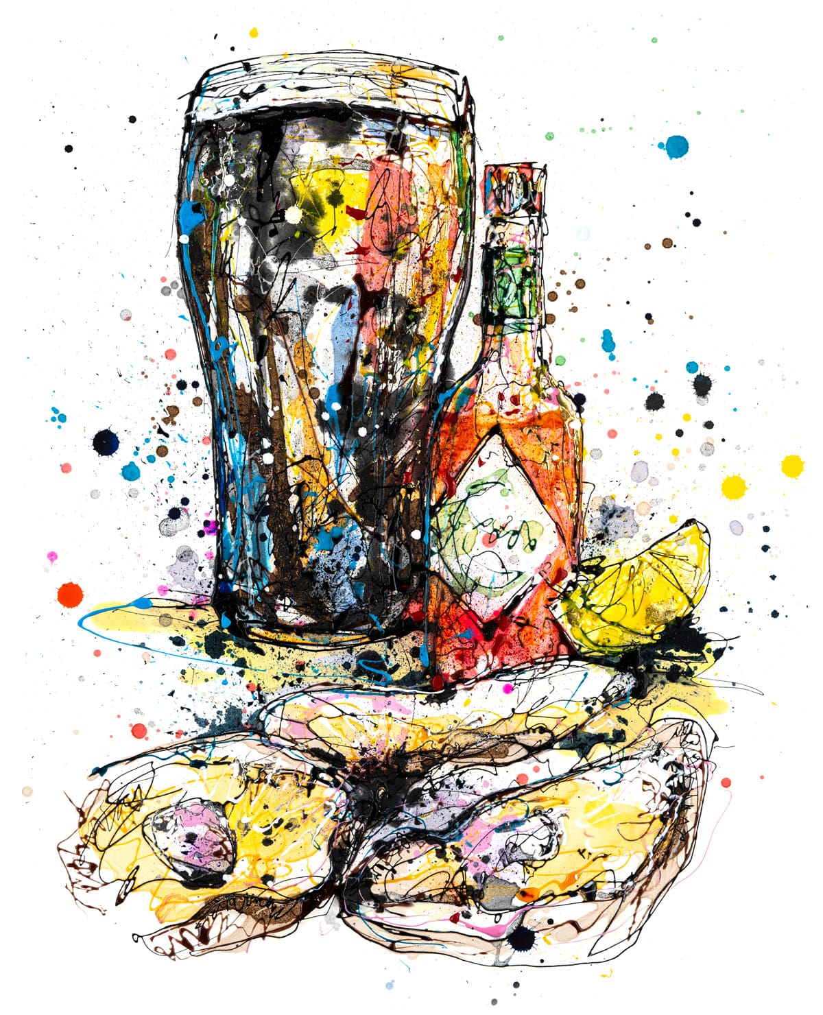 Perfectly Paired - Guinness And Oysters Print