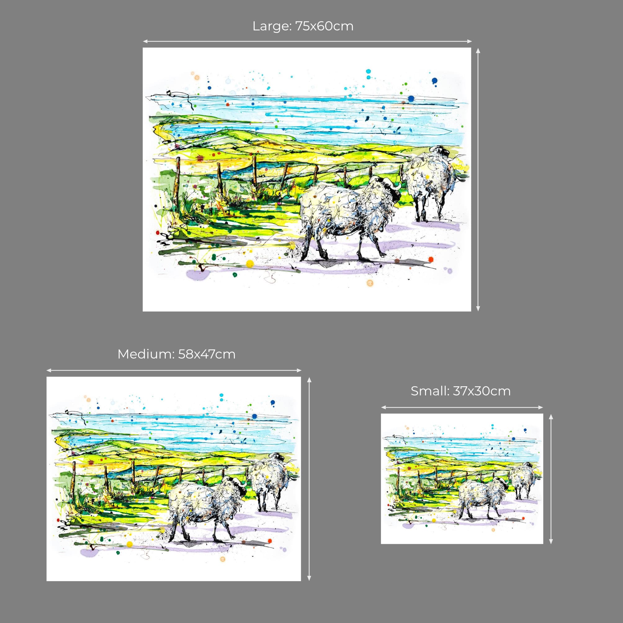 The Slow Road Home - Sheep Print - Image 5