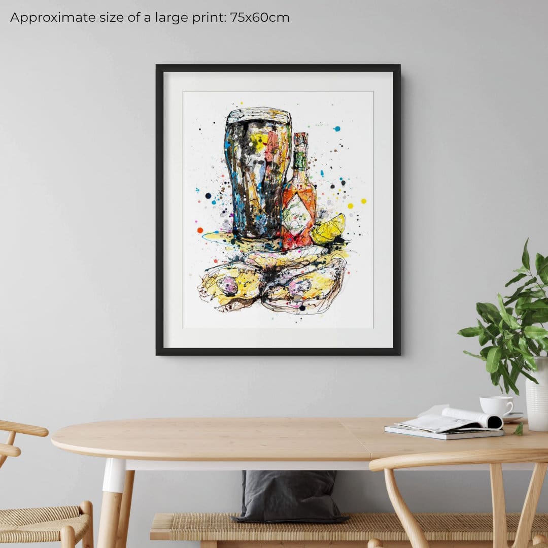 Perfectly Paired - Guinness And Oysters Print - Image 4