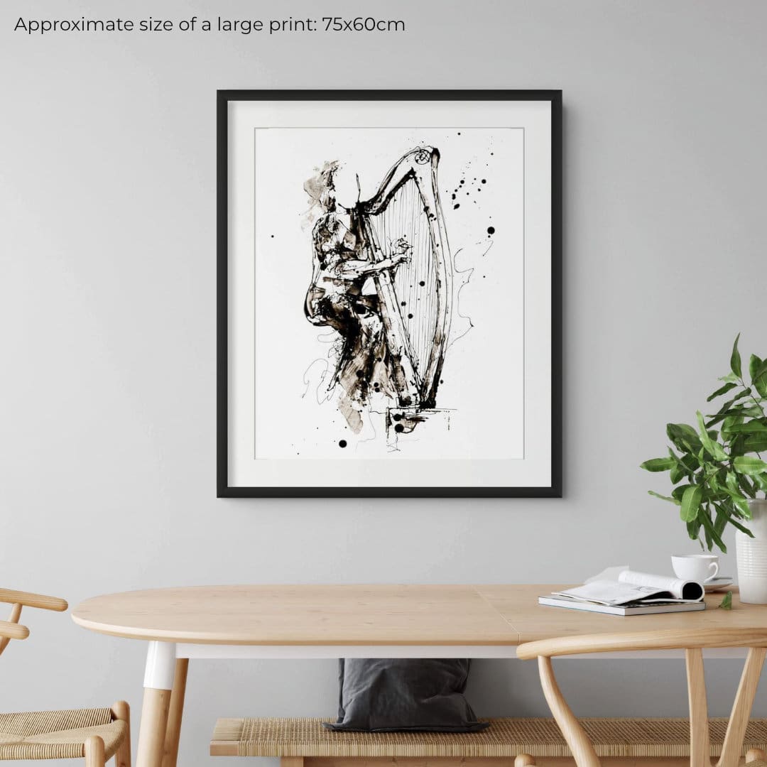 The Quiet Of Strings - Harp Print - Image 4