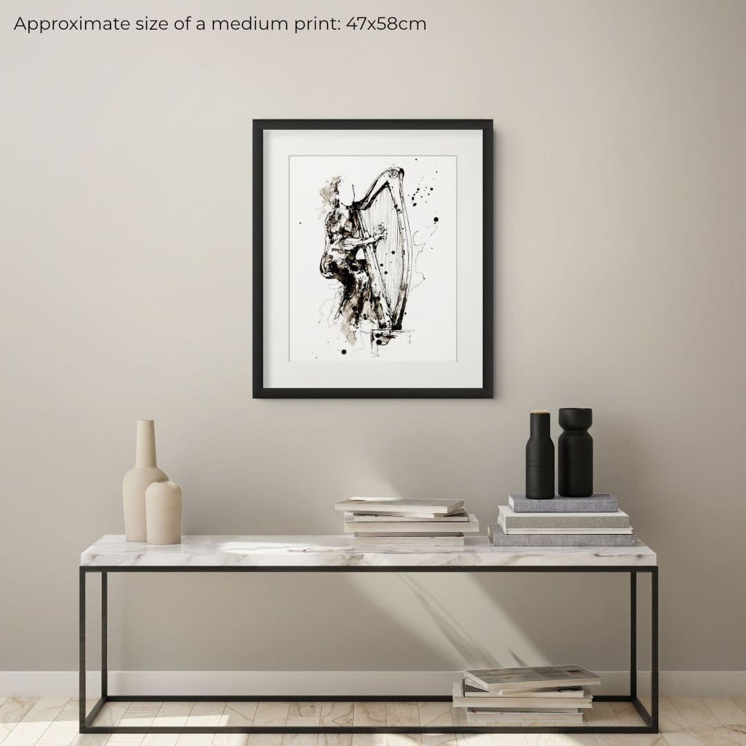 The Quiet Of Strings - Harp Print - Image 3