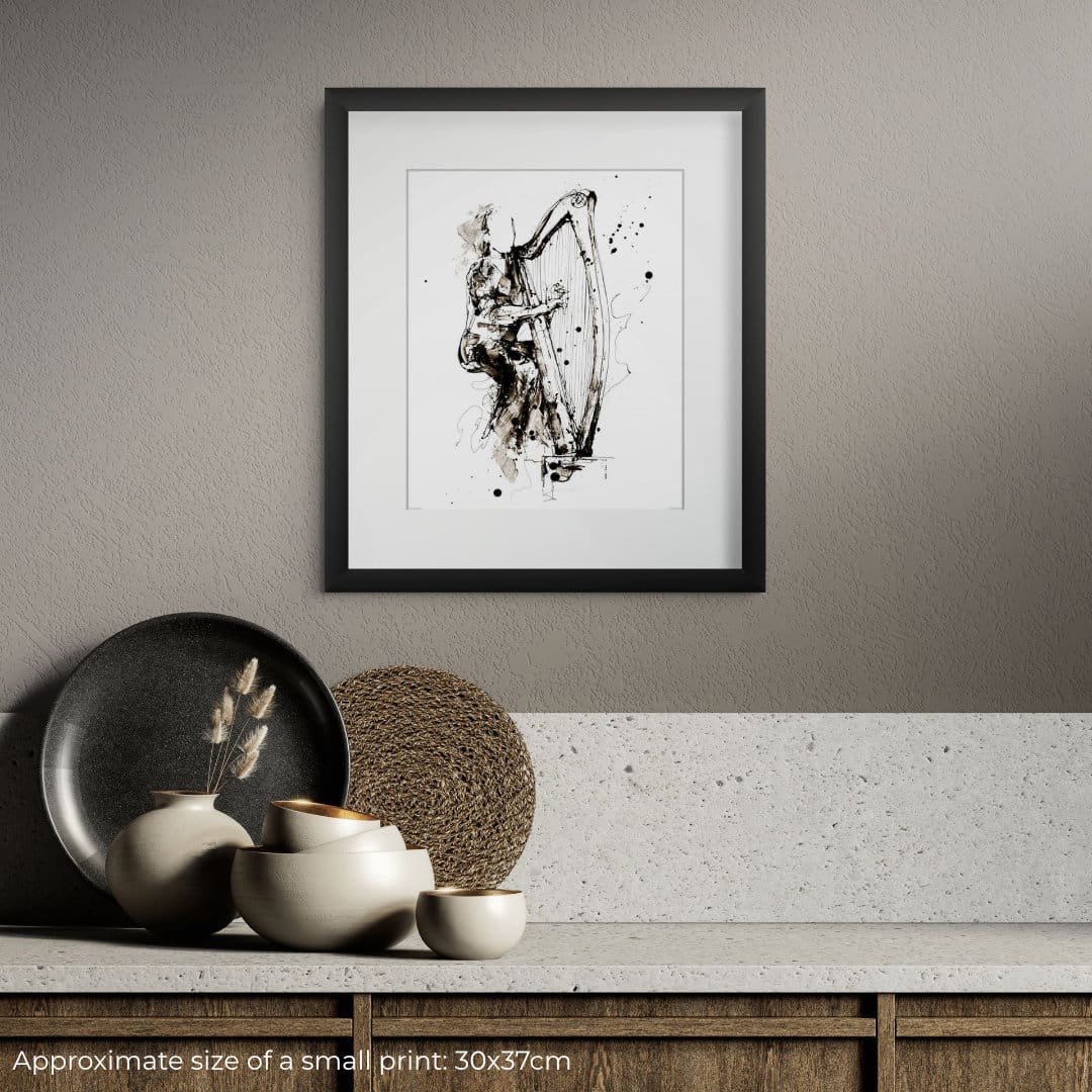 The Quiet Of Strings - Harp Print - Image 2