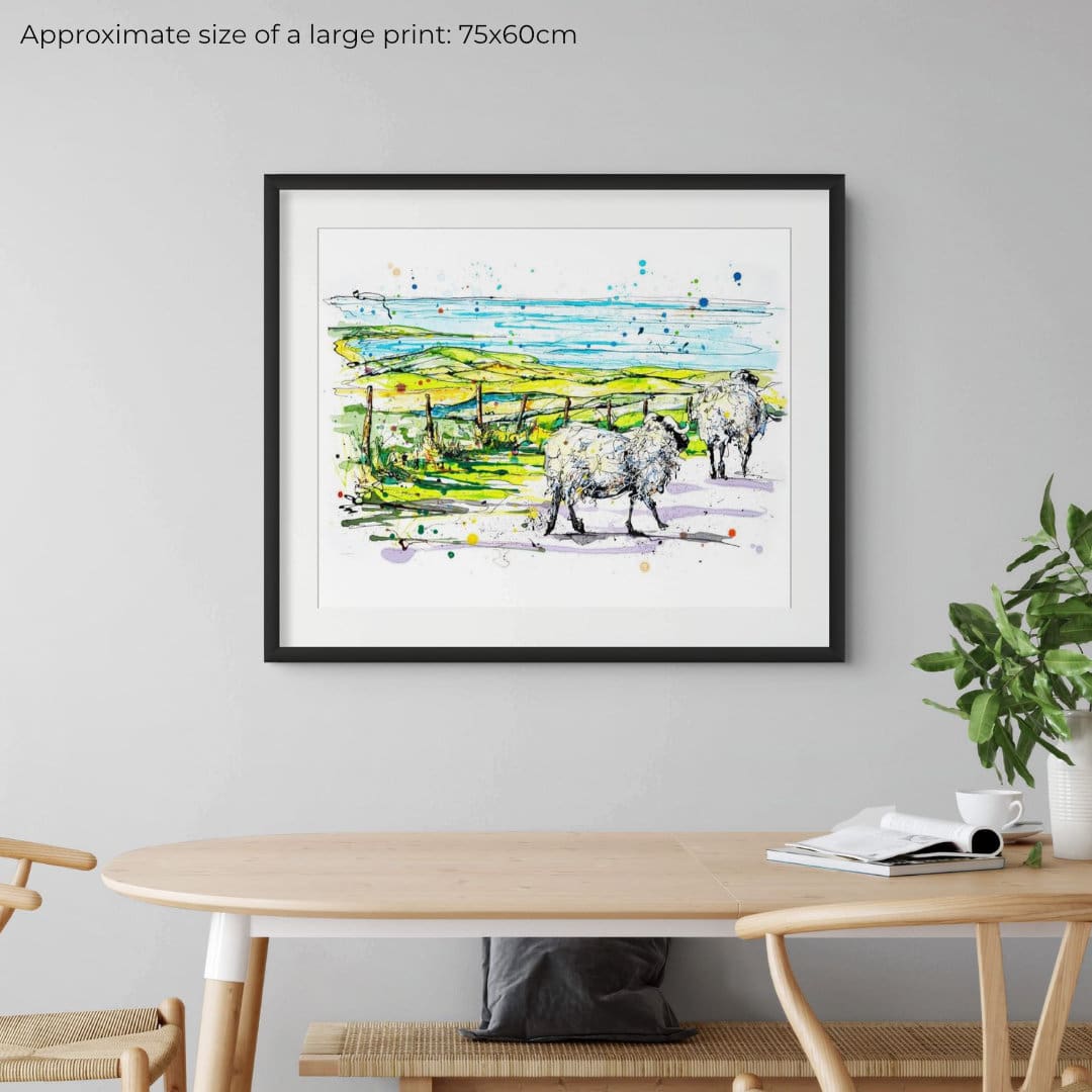 The Slow Road Home - Sheep Print - Image 4
