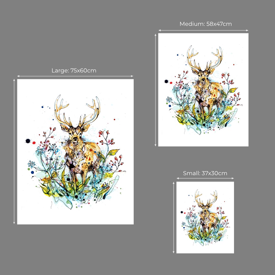 The Winter Stag - Stag Print - Image 5
