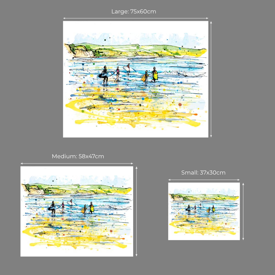Along The Atlantic Edge - Surfers Print - Image 5