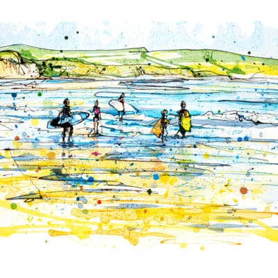 Along The Atlantic Edge - Surfers Print